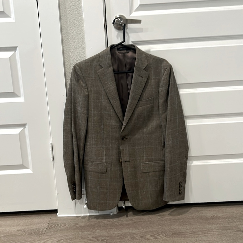 Ralph Lauren Brown Checkered Wool Blazer 36R